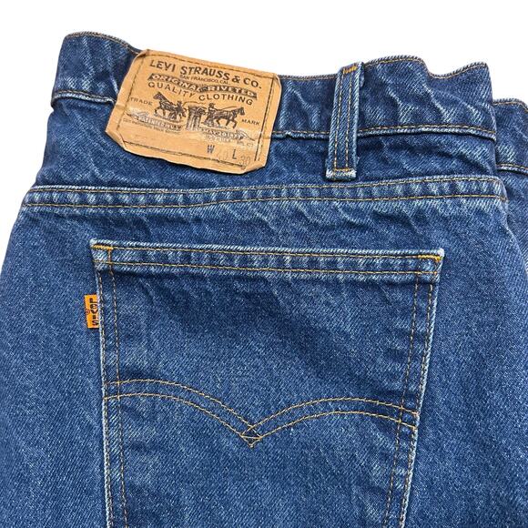 Vintage 90s Levi’s 505 Jeans Made in USA 40x27 Orange Tab Hemmed - Picture 2 of 6